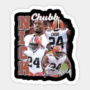 Nick Chubb Retro Vintage Sticker